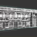 Industrial Style Building Exterior With Metal Structure Pipes Roller Door And Graffiti