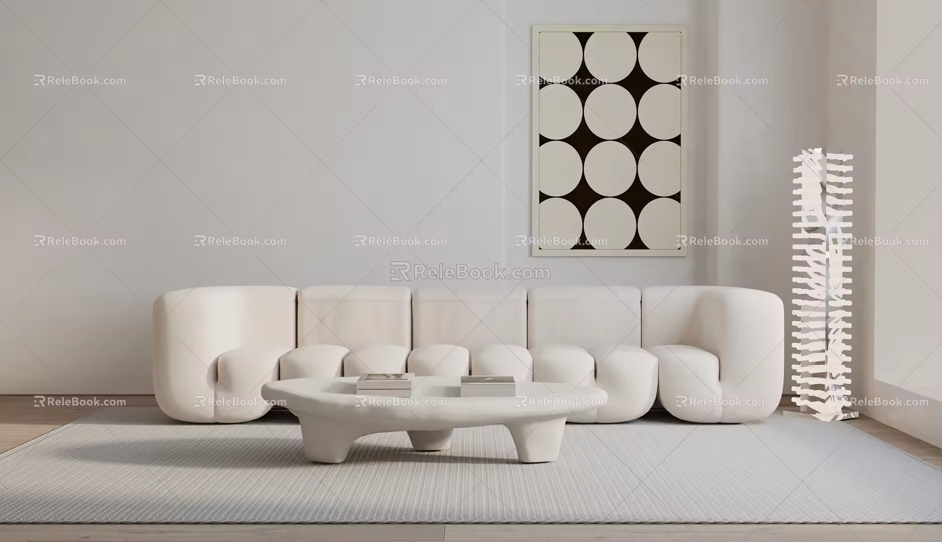 Modern Multiplayer Sofa 3d model