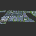 Industrial Factory Buildings Layout With Multiple Units Office Complex Green Areas And Road Networks