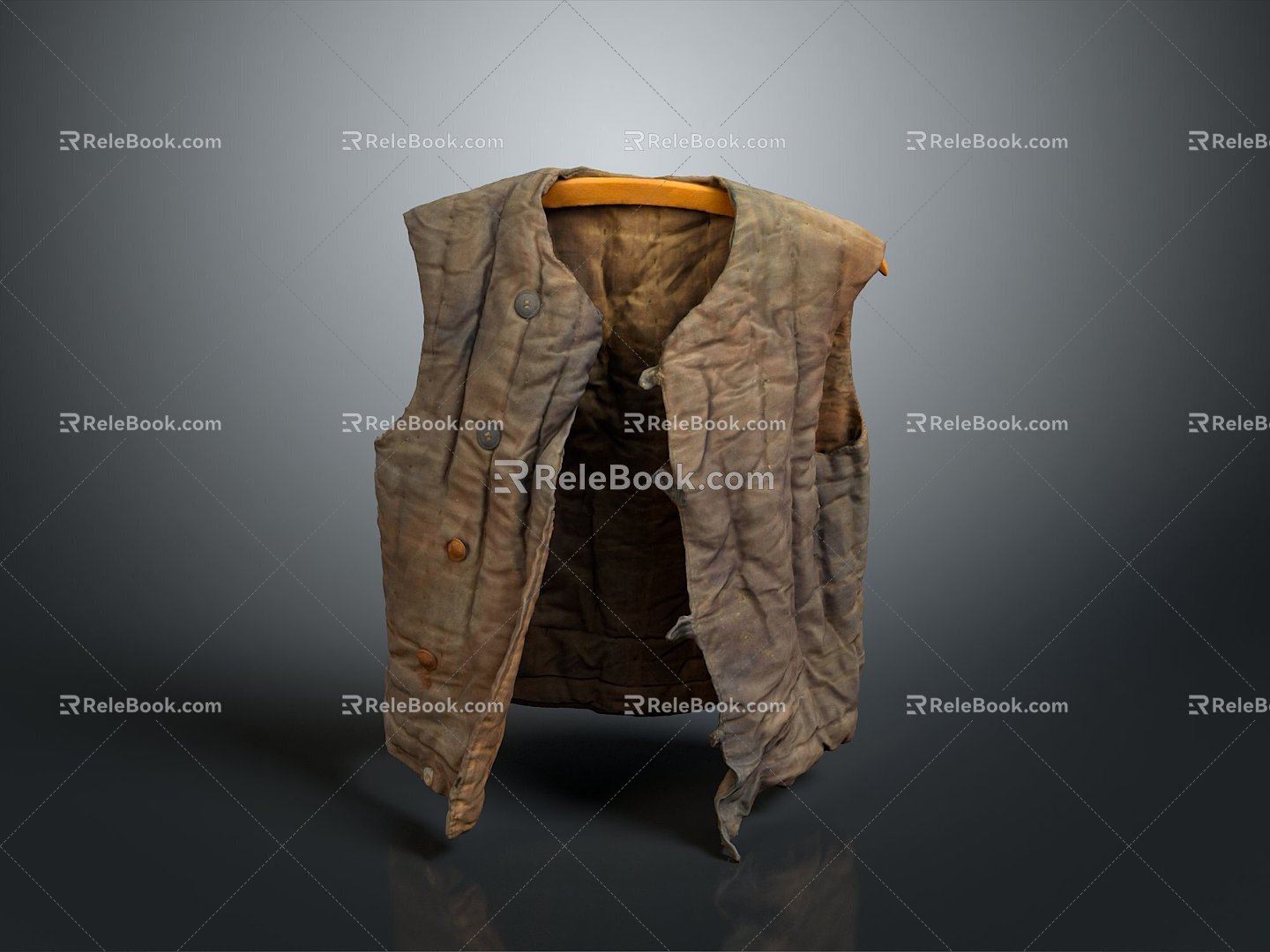 Vest waistcoat cotton waistcoat down waistcoat down jacket thick waistcoat winter coat cotton coat 3d model