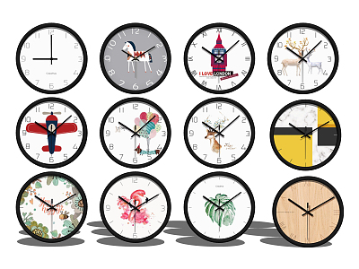 Nordic clock fashion wall clock combination model