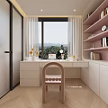 Pink Kids Room Interior Design With Starry Ceiling Bed Wardrobe And Toys Rug