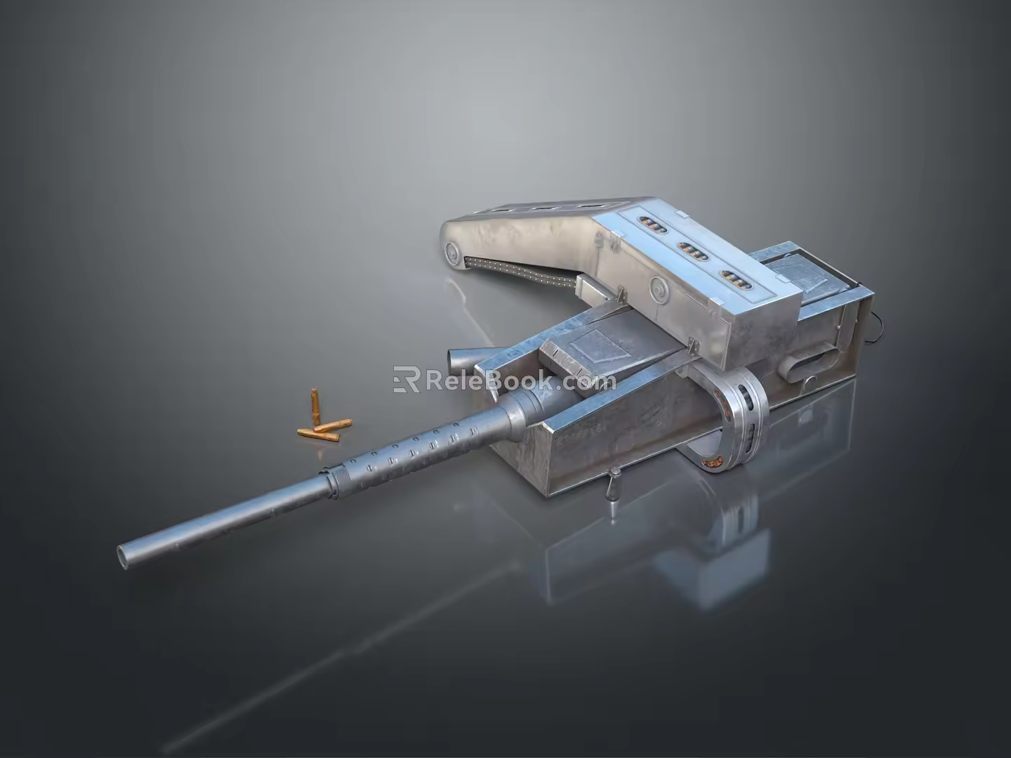 Turret Machine Gun Heavy Machine Gun Turret Sci-fi Tower Defense Game Tower Defense Sci-fi Turret Game Turret 3d model