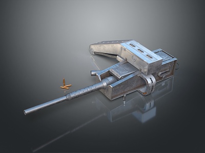 Turret Machine Gun Heavy Machine Gun Turret Sci-fi Tower Defense Game Tower Defense Sci-fi Turret Game Turret 3d model