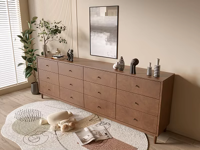 Modern Wood Grain Cabinet Simple Style Cabinet Whole Cabinet Sideboard Balcony Cabinet Storage Cabinet Entrance Cabinet 3d model