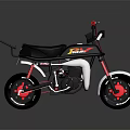 Stylish Black Red Motorcycle With Sporty Seat Rear Rack And Wheels