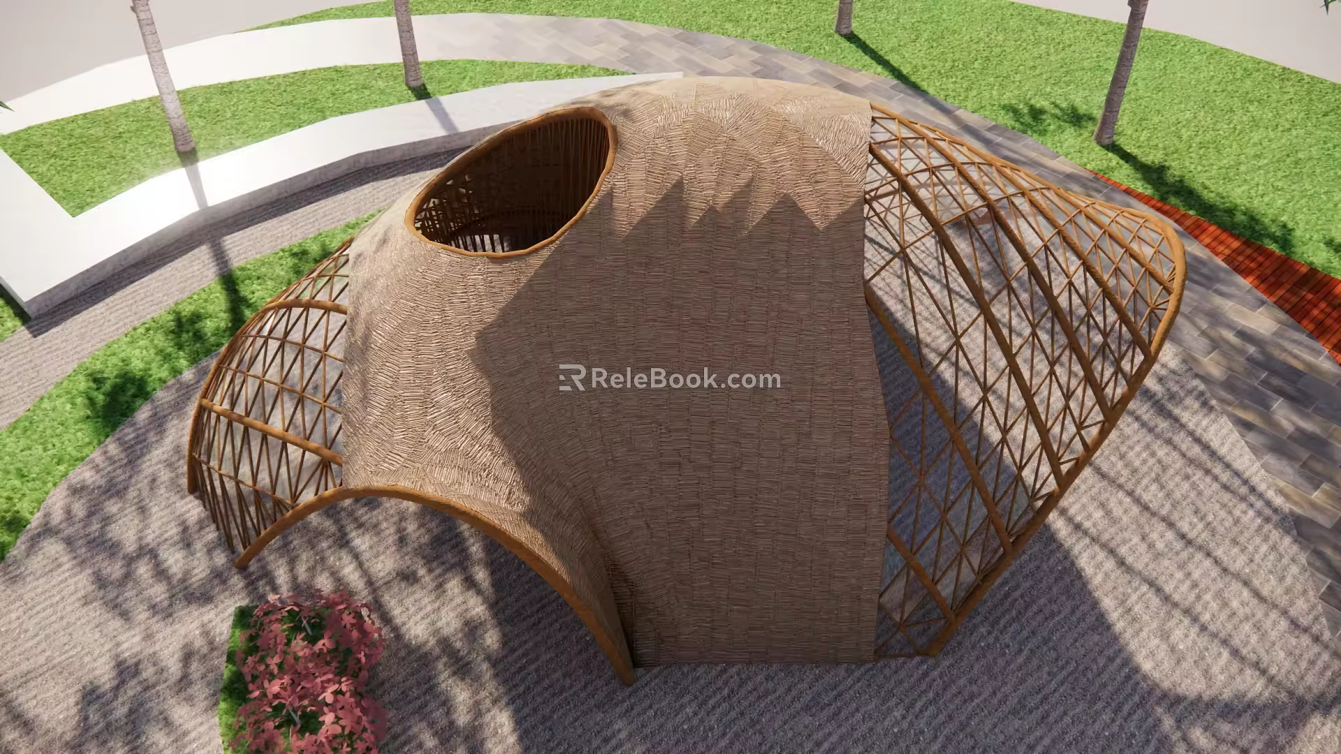 Cloud in the Pavilion Bamboo Pavilion Leisure Pavilion 3d model