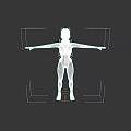 Woman In Futuristic Mechanical Suit With Arms Outstretched On Black Background