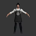 MasterChef Logo Apron with Long Sleeve Shirt and Casual Pants Outfit Design
