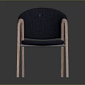 Modern Leisure Chair with Gray Fabric Upholstery Light Wood Armrests and Legs
