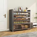 Modern Tall Large Capacity Shoe Cabinet With Clear Doors For Entryway Shoe Storage