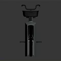 Gray City Bicycle With Front Basket Parking Stand And Green Logo