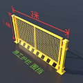 Yellow Construction Safety Barrier With Grid Mesh Design 3 Meters Length