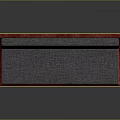 Modern Sofa With Red Wooden Frame And Gray Fabric Cushion And Backrest
