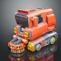Orange Tigerbot 03 Robotic Cleaning Appliance With Brush And Wheels For Daily Use