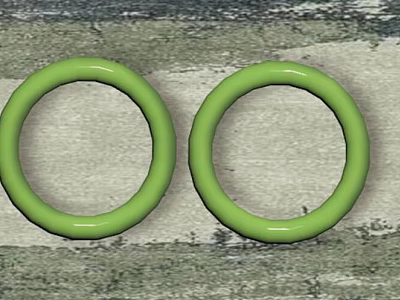 Stylish Two Green Circular Jewelry Rings Ideal For Fashion Accessories Collection 3d model