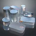 Various Shaped Metal Storage Containers With Secure Lids And Durable Design For Household Use