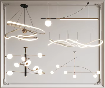 Modern chandelier 3d model