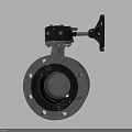Industrial Butterfly Valve With Metal Flange And Black Handle For Pipeline Systems