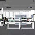Modern Laboratory Testing Laboratory Tables and Chairs Laboratory Equipment Laboratory Research Room 3d model