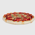 Freshly Baked Pepperoni Pizza With Tomato Sauce Green Basil And Golden Crust