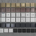 Modern Switch Panels In Various Colors And Assorted Designs For Home Use 3d model