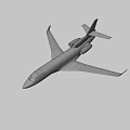 White Passenger Airplane With Red Stripe Twin Engines Side View And Windows