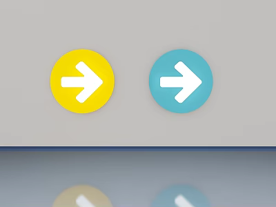 Swing Door Control Design With Yellow And Blue Arrows In Right Direction Buttons 3d model