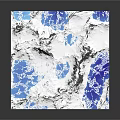 Garden Landscape Design With Terrain Model Blue Water Areas And White Landscape Features