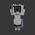 Gray Concept Engineering Car With Mechanical Arm And Large Wheels