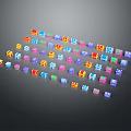 Modern game prop box sub voxel box 3d model