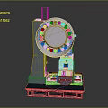 Industrial Rotary Processing Machine With Circular Drum And Stable Base Structure