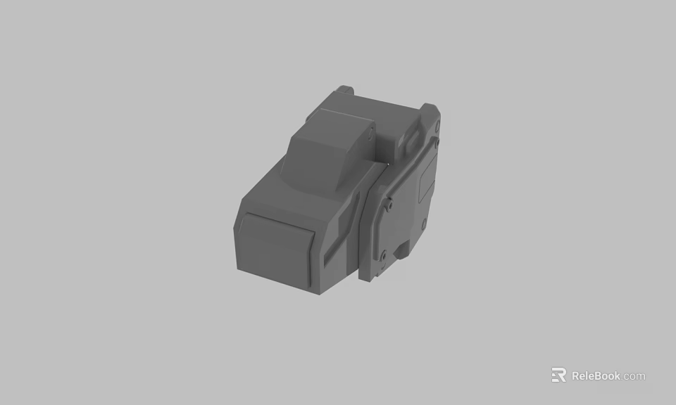 Gray Mechanical Part 3D Model With Compact Structural Design And Details 3d model 