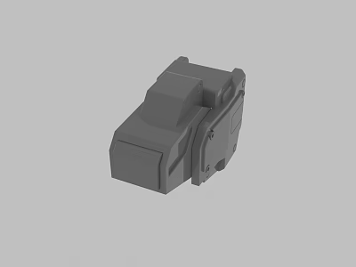 Gray Mechanical Part 3D Model With Compact Structural Design And Details 3d model