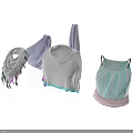 Colorful Vest And Sleeve Designs With White Light Blue Striped And Purple Details