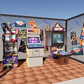 Retro Game Machine Age Arcade 3d model