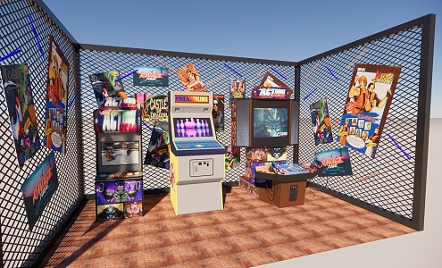 Retro Game Machine Age Arcade 3d model