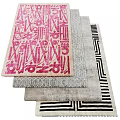 Modern Square Rugs With Geometric Patterns And Colorful Designs For Home Decor