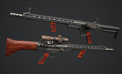 Modern Sniper Rifle 3d model