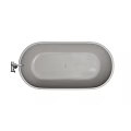Modern Gray Freestanding Bathtub Design With Sleek Surface And Chrome Faucet