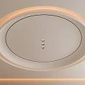 Modern Circular Ceiling Design With Layered Structure And Recessed Soft Lighting