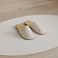 Modern toilet carpet slippers 3d model