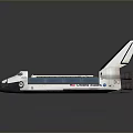 Detailed NASA Space Shuttle Model With Open Cargo Bay And Reflective Surface 3d model