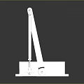 Game Film Character With Shiny Silver Mechanical Parts And Metal Rod Joints