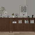 Quite Ancient Style Side Cabinet Minimale Style Bookcase Entire Cabinet Bookcase Balcony Cabinet Locker Entrance Cabinet 3d model