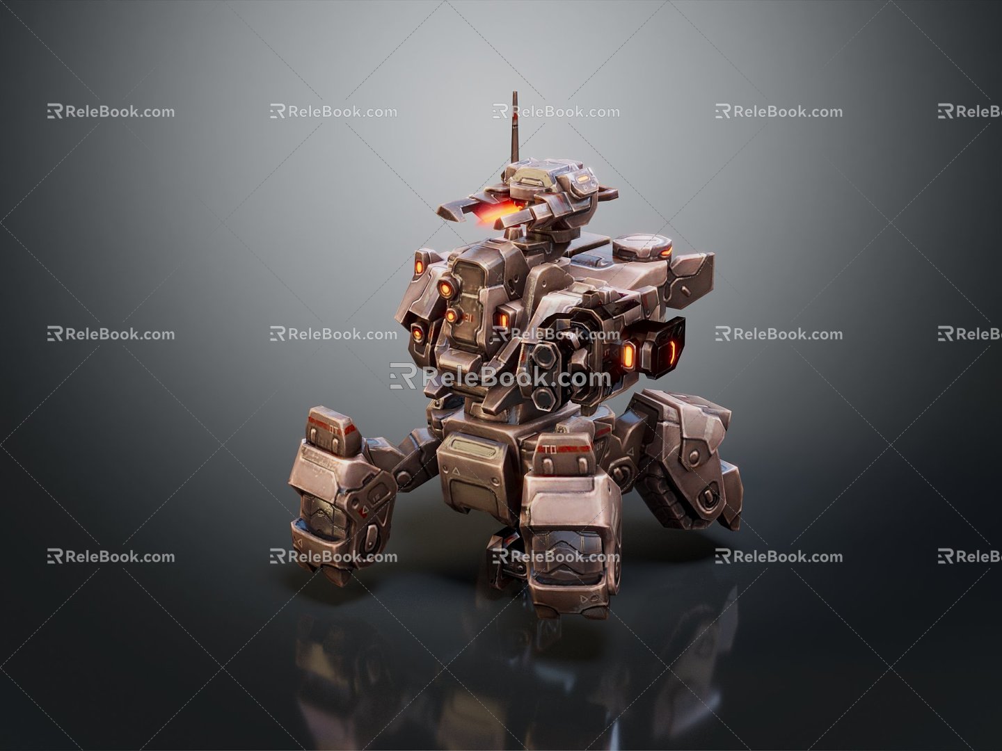 Modern Robot Robot Warrior Mechanical Combat Police Mechanical Armor 3d model