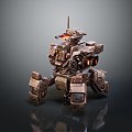 Modern Robot Robot Warrior Mechanical Combat Police Mechanical Armor 3d model