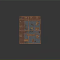 Medieval Tavern Interior With Wooden Structure Stone Walls Tables Fireplace And Tapestries