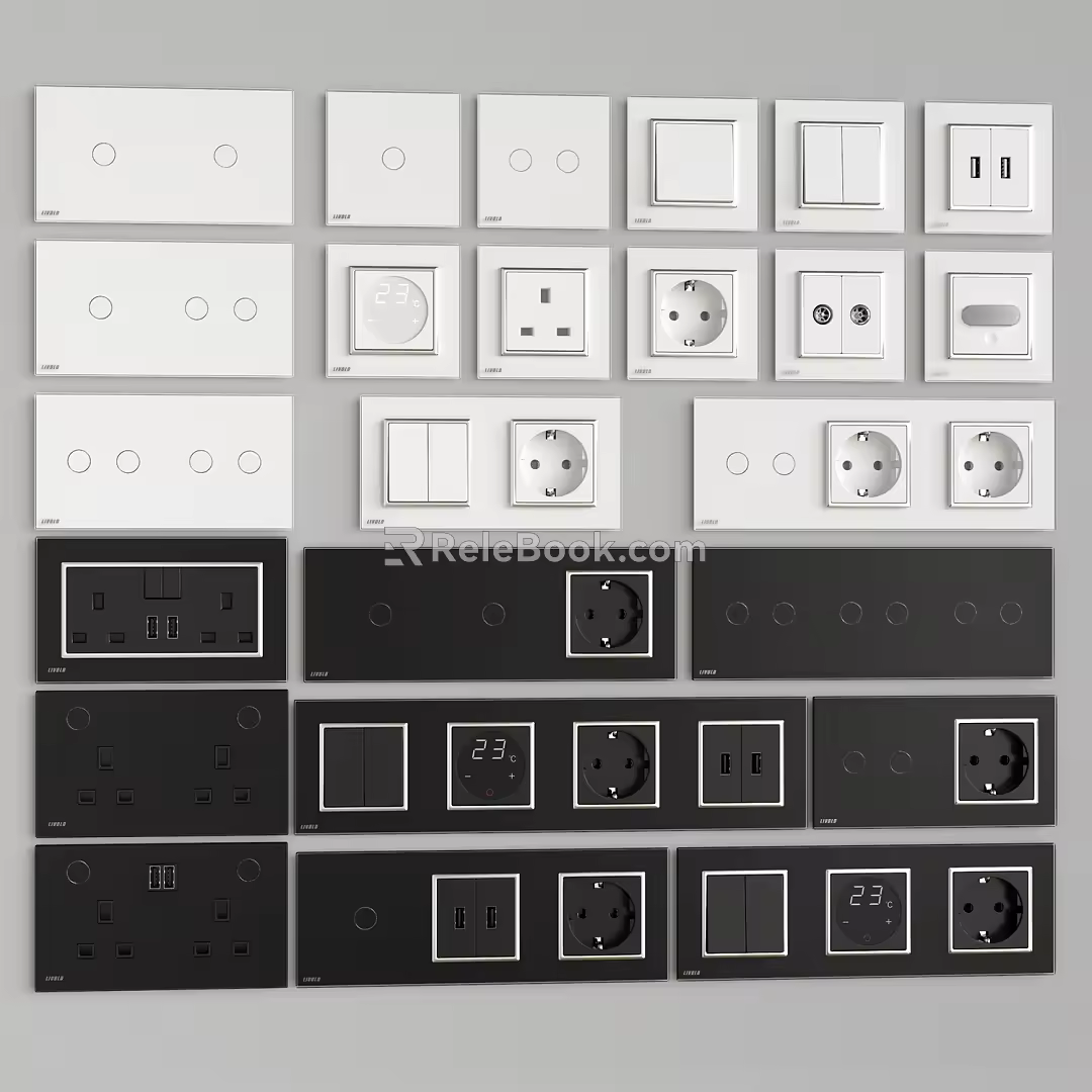 Modern Switch Socket 3d model