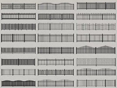 Decorative Metal Railings With Various Designs For Home And Garden Use 3d model